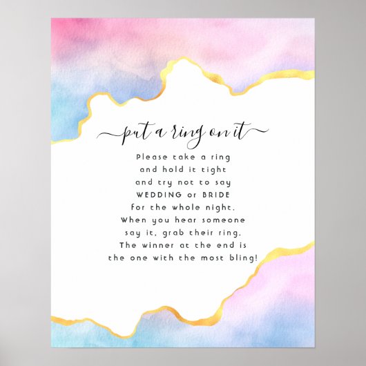 Rainbow Agate Put a Ring On It Game Poster (Voorkant)