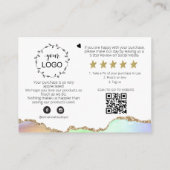 *~* Rainbow AGATE QR Logo DANK U Review AP8 Informatiekaartje (Achterkant)