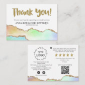 *~* Rainbow AGATE QR Logo DANK U Review AP8 Informatiekaartje (Voorkant / Achterkant)