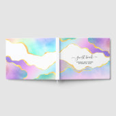 Rainbow Agate Stone Baby shower Guest Book Gastenboek (Volledig)