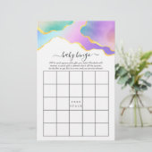 Rainbow Agate Stone Vrijgezellenfeest Bingo (Staand voorkant)