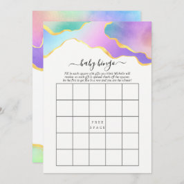 Rainbow Agate Stone Vrijgezellenfeest Bingo Kaart