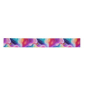Rainbow Agate | Vibrant Abstract Stone Pattern Satijnen Lint (Voorkant)