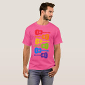 Rainbow akoestische gitaar t-shirt (Voorkant volledig)