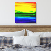 Rainbow Alcohol Ink Abstract Canvas Afdruk (Insitu (Slaapkamer))