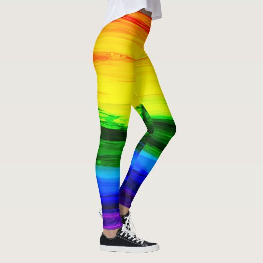 Rainbow Alcohol Ink Abstract Leggings (Rechts)