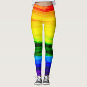 Rainbow Alcohol Ink Abstract Leggings (Voorkant)