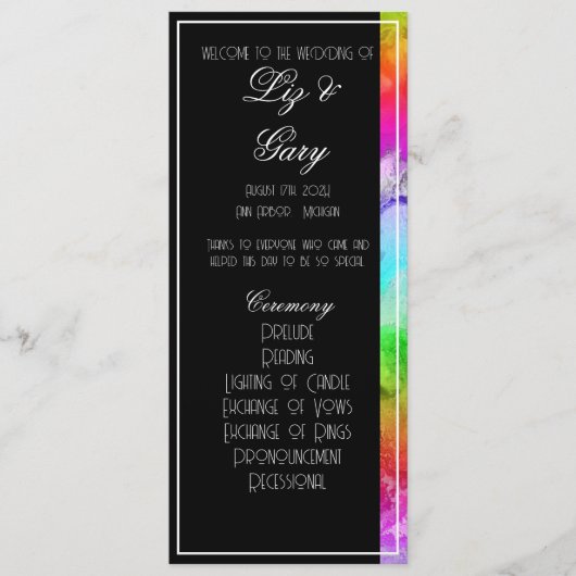 Rainbow Alcohol Ink Waterverf Programma Programmakaart (Voorkant)