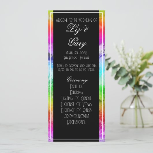 Rainbow Alcohol Ink Waterverf Programma Programmakaart (Staand voorkant)