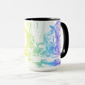 Rainbow Alice in Wonderland Tenniel Art Mok (Voorkant rechts)