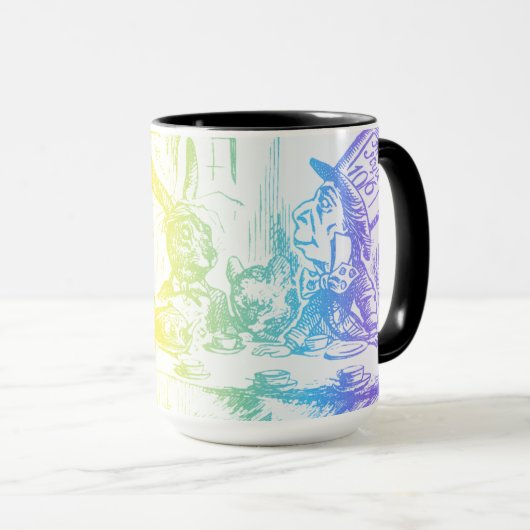 Rainbow Alice in Wonderland Tenniel Art Mok (Voorkant rechts)