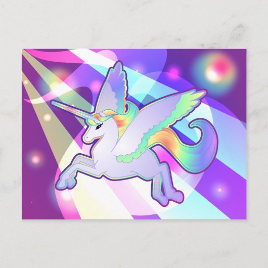 Rainbow Alicorn Briefkaart (Voorkant)