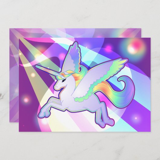 Rainbow Alicorn Kaart (Voorkant / Achterkant)