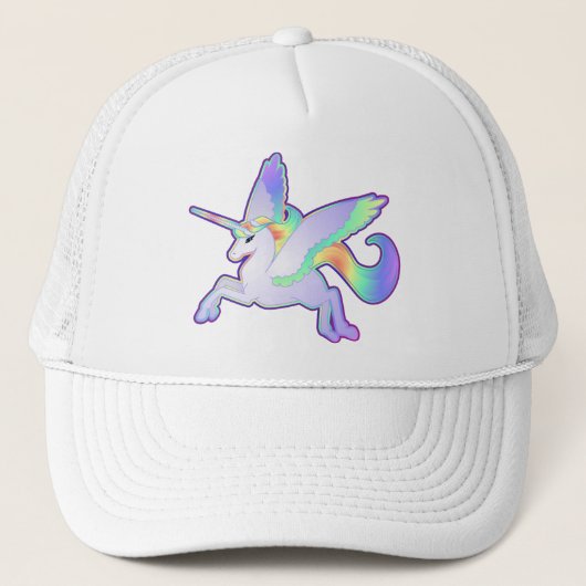 Rainbow Alicorn Trucker Pet (Voorkant)