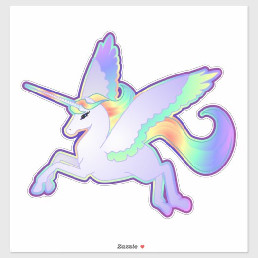 Rainbow Alicorn Vinyl Sticker (Vel)
