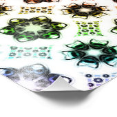 Rainbow Alien Eye Fractal Art Patroon Foto Afdruk (Hoek)