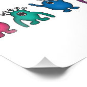 Rainbow Alien Monsters Foto Afdruk (Hoek)