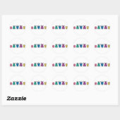 Rainbow Alien Monsters Ronde Sticker (Vel)