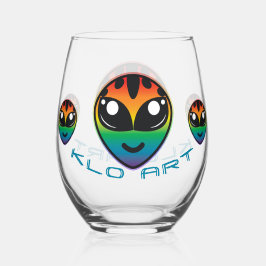 Rainbow Alien Stemless wijnglas Wijnglas Zonder Voet