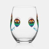 Rainbow Alien Stemless wijnglas Wijnglas Zonder Voet (Rechts)