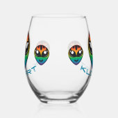 Rainbow Alien Stemless wijnglas Wijnglas Zonder Voet (Links)