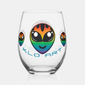 Rainbow Alien Stemless wijnglas Zonder Voet (Achterkant)