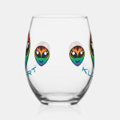 Rainbow Alien Stemless wijnglas Zonder Voet (Rechts)