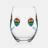 Rainbow Alien Stemless wijnglas Zonder Voet (Links)