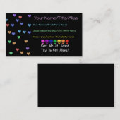 Rainbow Aliens Visitekaartje (Voorkant / Achterkant)