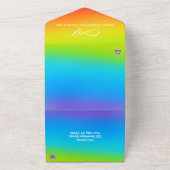 Rainbow All in One Wedding Invite Uitnodiging (Buitenkant)