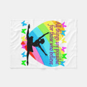  RAINBOW ALLE DINGEN ZIJN MOGELIJK BALLERINA FLEECE DEKEN (Voorkant (Horizontaal))