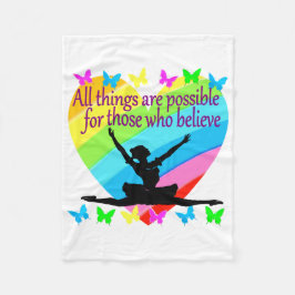  RAINBOW ALLE DINGEN ZIJN MOGELIJK BALLERINA FLEECE DEKEN