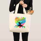  RAINBOW ALLE DINGEN ZIJN MOGELIJK BALLERINA GROTE TOTE BAG (Voorkant (product))