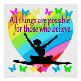  RAINBOW ALLE DINGEN ZIJN MOGELIJK BALLERINA PERFECT POSTER