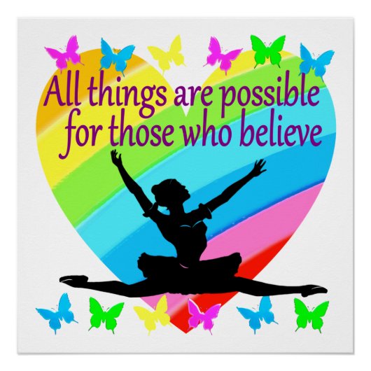  RAINBOW ALLE DINGEN ZIJN MOGELIJK BALLERINA PERFECT POSTER (Voorkant)