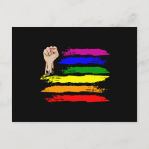 RAINBOW ALLEEN LGBT Pride Month LGBTQ Rainbow Flag Briefkaart