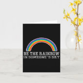 Rainbow Ally Pride Good Vibe Mental Health Motivat Kaart (Gele Bloem)