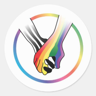 Rainbow Ally-Stickers Ronde Sticker