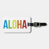 Rainbow Aloha Bagagelabel (Voorkant horizontaal)