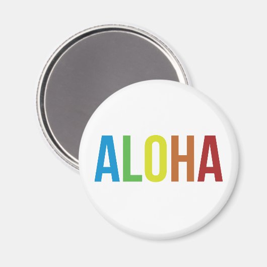 Rainbow Aloha Magneet (Voorkant / Achterkant)