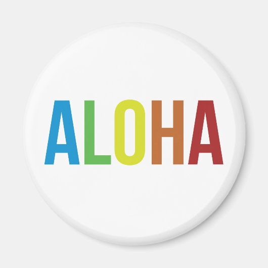 Rainbow Aloha Magneet (Voorkant)