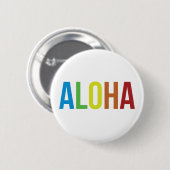 Rainbow Aloha Ronde Button 5,7 Cm (Voorkant /achterkant)