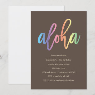 Rainbow Aloha   Uitnodiging