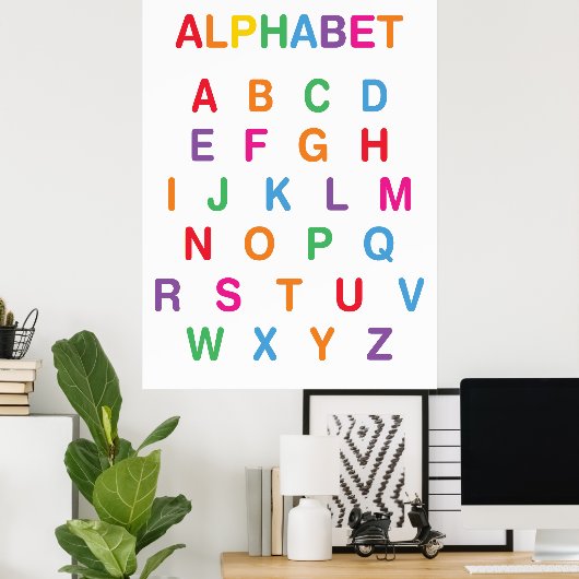 Rainbow Alphabet Classroom Poster (Thuiskantoor)