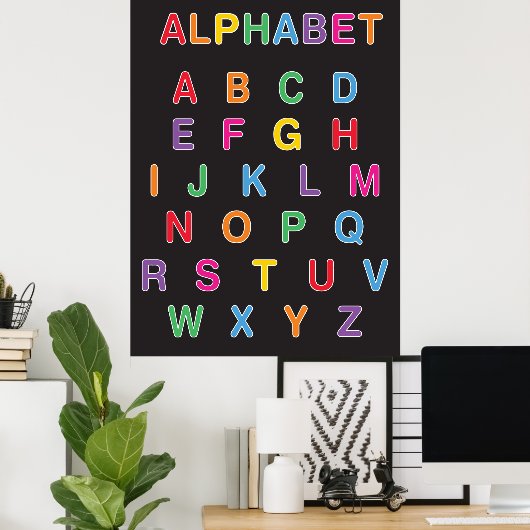 Rainbow Alphabet Classroom Poster (Thuiskantoor)