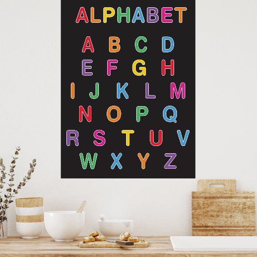 Rainbow Alphabet Classroom Poster (Keuken)