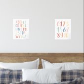 Rainbow Alphabet en Nummers Educatief klaslokaal Muurkunst Sets (Slaapkamer)