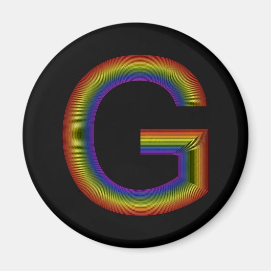 Rainbow Alphabet G magneet (Voorkant)