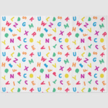 Rainbow Alphabet Scramble Tissue Paper