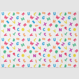 Rainbow Alphabet Scramble Tissue Paper Tissuepapier